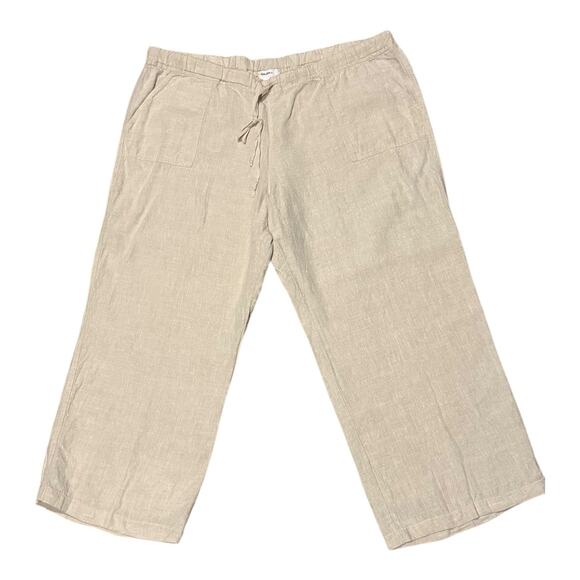 Allen Allen Linen pants drawstring bundle of 2 black & Khaki color size 2 X - Picture 5 of 10